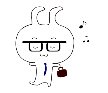 後悔で疲れた黒縁うさぎ